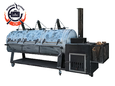High Quality Offset Three Doors Texas BBQ Smoker